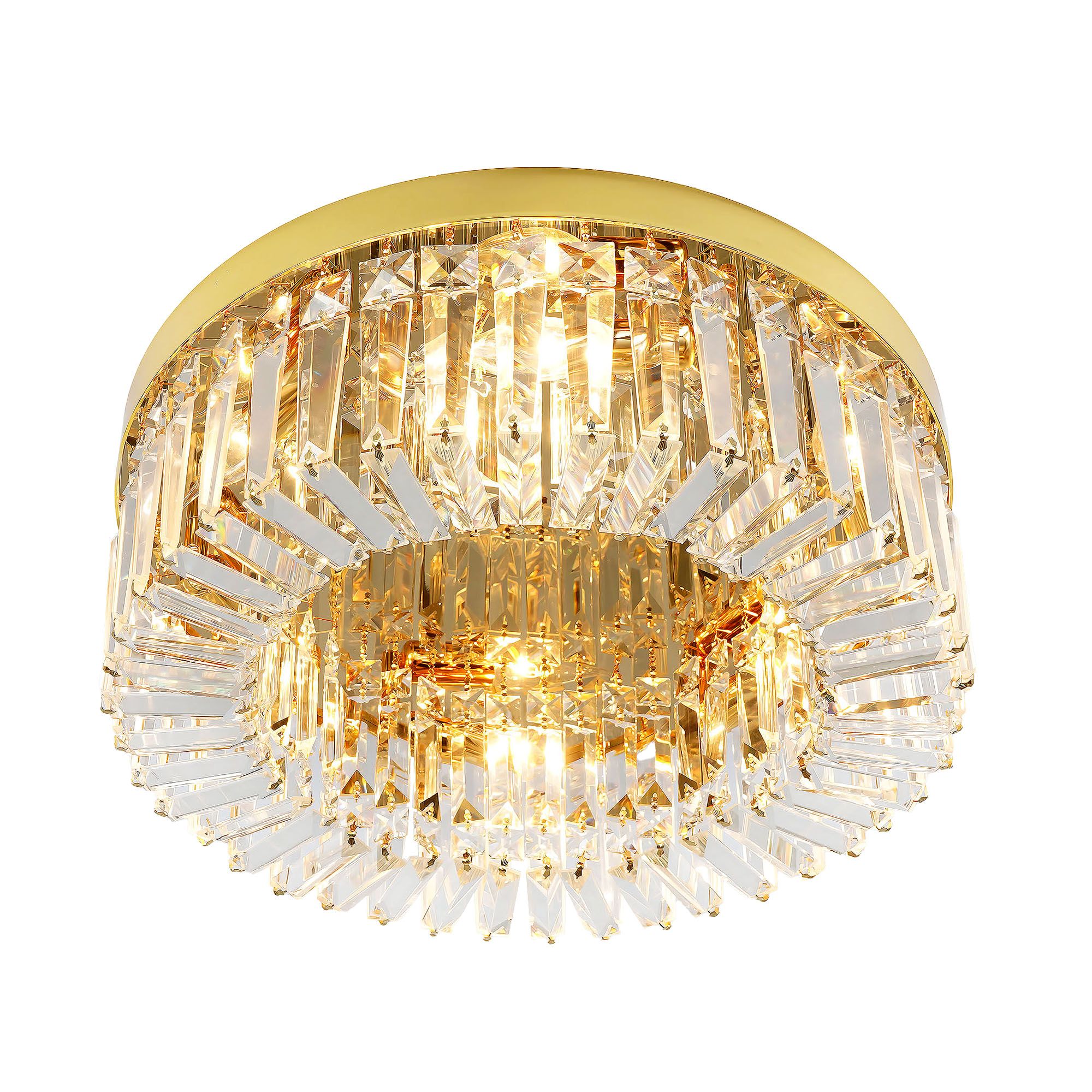 LAMPA KRYSZTAŁOWA PLAFON APP1728-6C 50 cm ZŁOTA