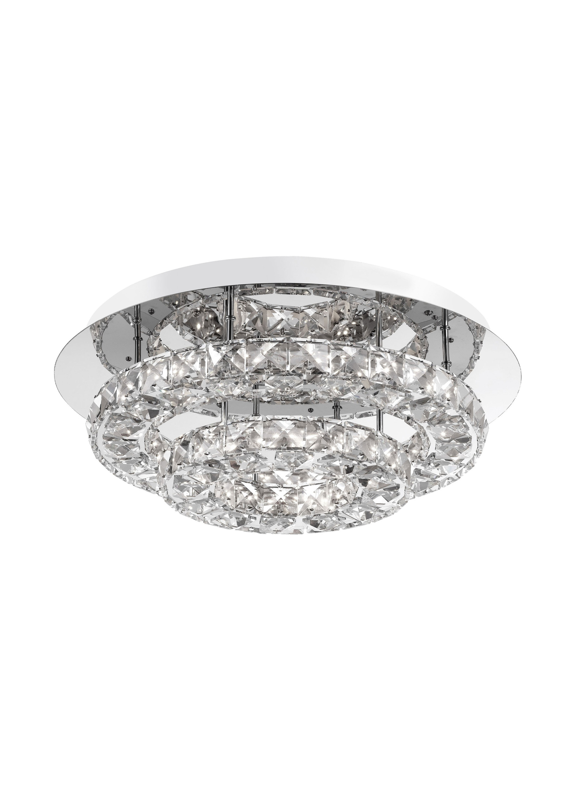Plafon nowoczesny Luces Exclusivas CERCEDA, biały / chrom, LED 28 W 3500 K, Ø 40 cm – LE42318 - obrazek 2