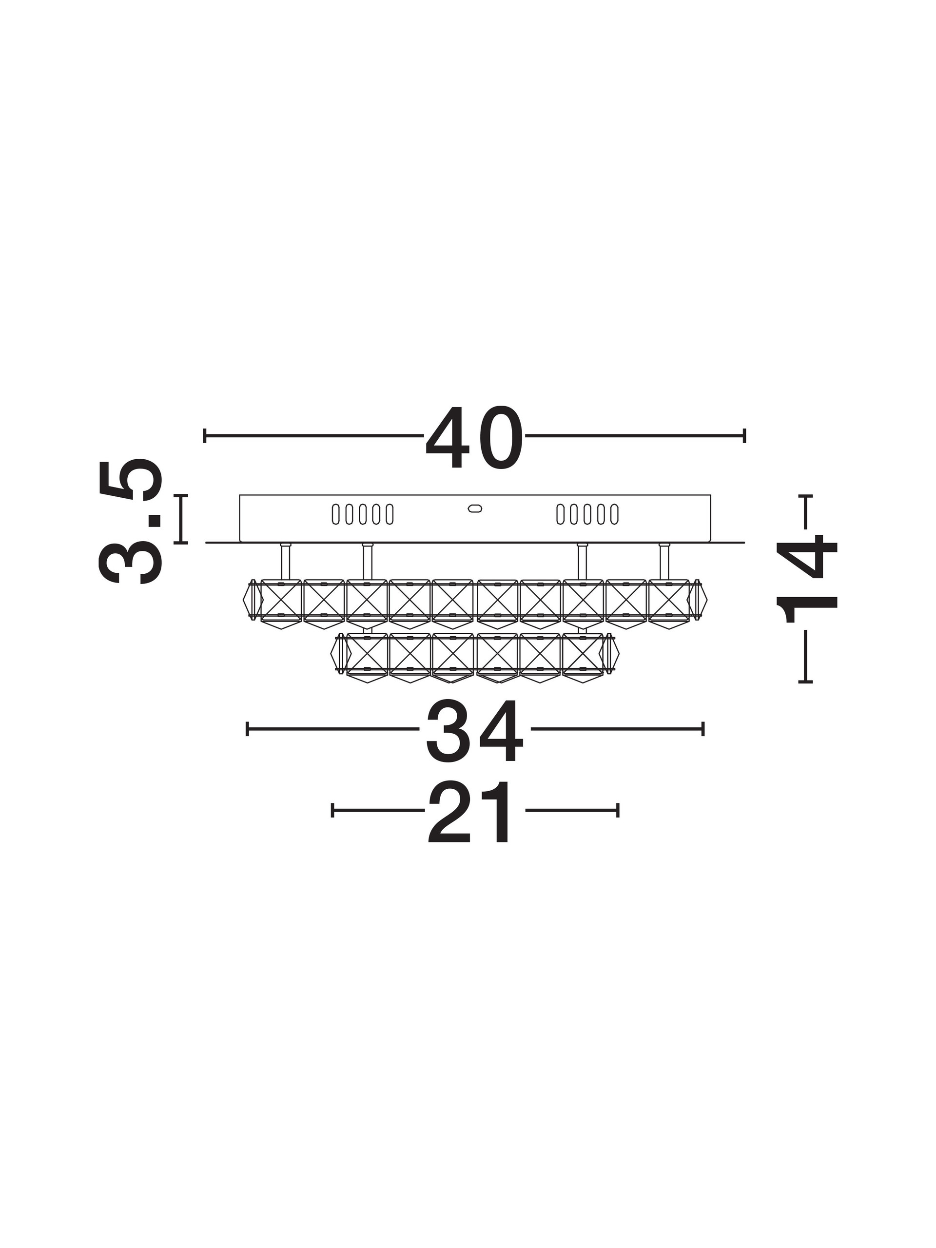 Plafon nowoczesny Luces Exclusivas CERCEDA, biały / chrom, LED 28 W 3500 K, Ø 40 cm – LE42318 - obrazek 3