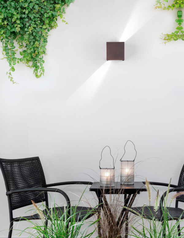 Kinkiet zewnętrzny minimalistyczny Luces Exclusivas QUIJORNA, brązowy, LED 6 W 3000 K, szer. 11,2 cm – LE71358