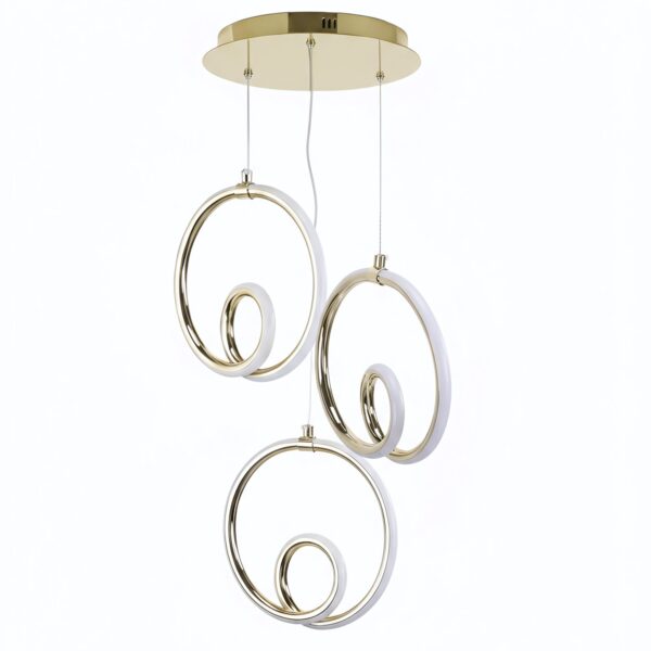LAMPA SUFITOWA WISZĄCA LED LHJ095-3CP ZŁOTA