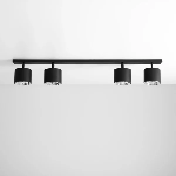 Plafon minimalistyczny Aldex BOT 2x2 1047PL_L1 czarny 4×GU10