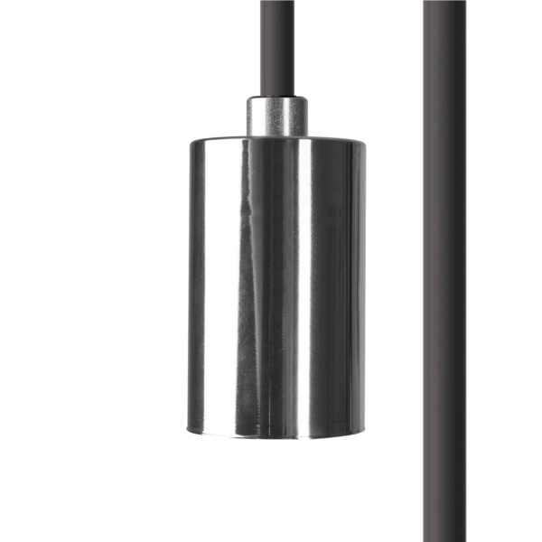 Zawieszenie z oprawką CAMELEON E27 2,5 m 8657, czarne / chrom – Nowodvorski Lighting