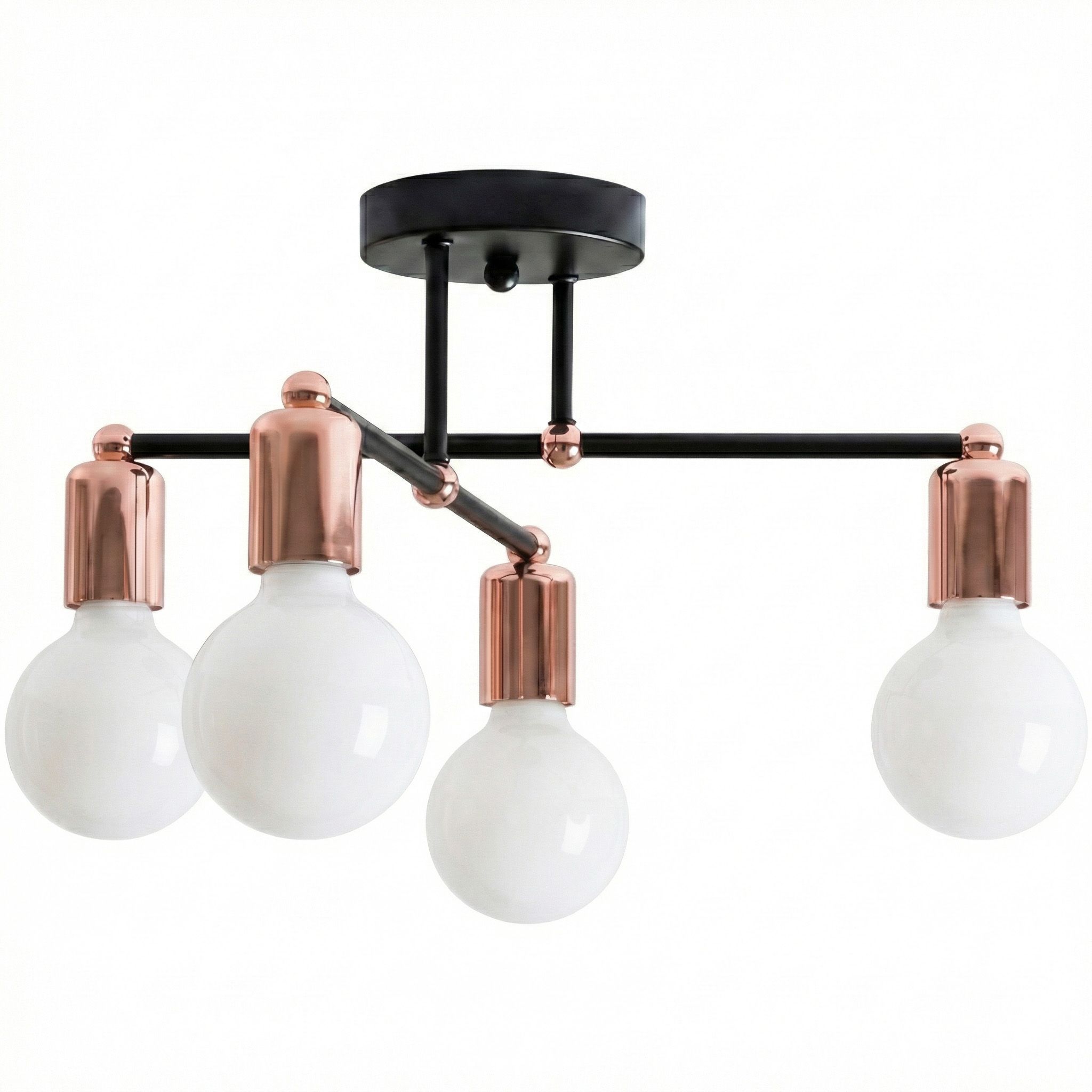 Lampa Sufitowa Wisząca Poczwórna 392200 Różowe Złoto