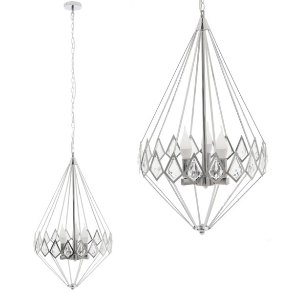 LAMPA WISZĄCA KRYSZTAŁOWA DIAMENT APP767-3CP