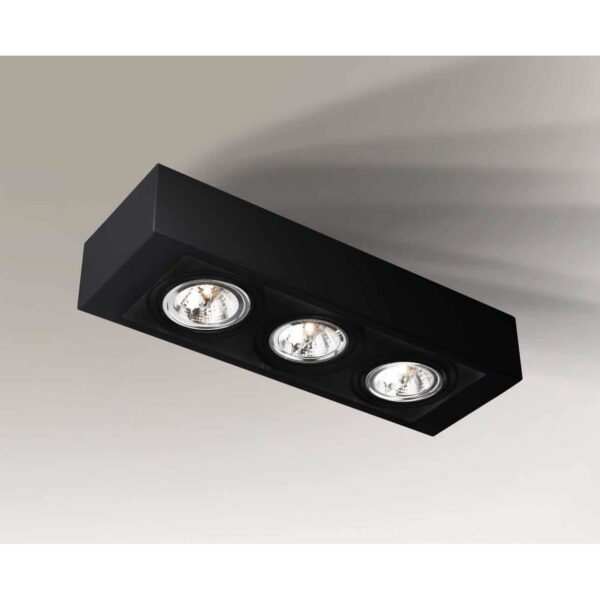 Lampa sufitowa Antigo UTO – czarna, 3 × GU10 – 1145