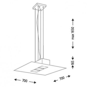 Lampa wisząca Antigo TAHARA – czarna, 3 × GU10 – 5510 - obrazek 2