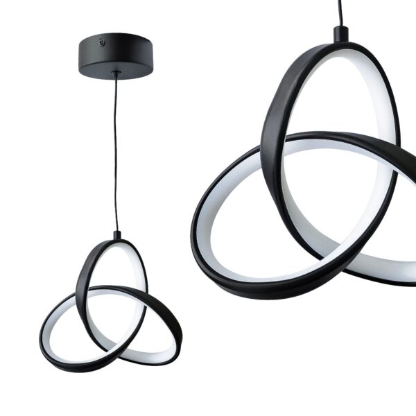 LAMPA SUFITOWA WISZĄCA LED APP1784-CP CZARNA