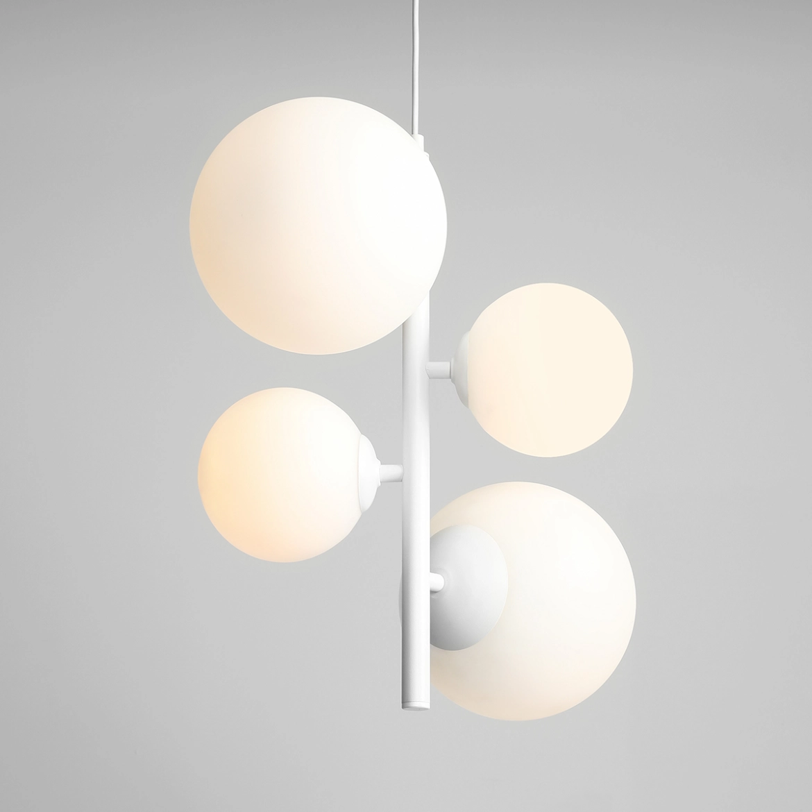 Lampa wisząca nowoczesna Aldex BLOOM 4 1091L biała 2×E14 + 2×E27 - obrazek 6