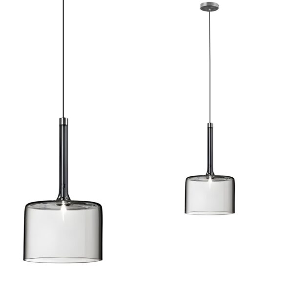 Lampa Sufitowa Wisząca Szklany Klosz APP1701-1CP GREY A