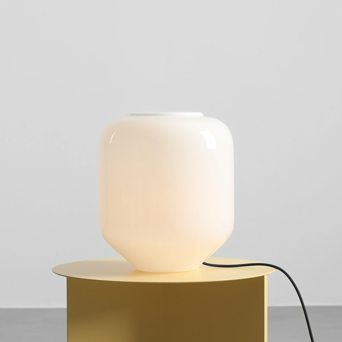 Lampa stołowa minimalistyczna Aldex FLASK L 8500B1_L biała / czarna 1×E27 - obrazek 2