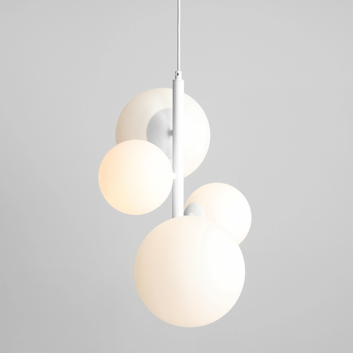 Lampa wisząca nowoczesna Aldex BLOOM 4 1091L biała 2×E14 + 2×E27 - obrazek 2