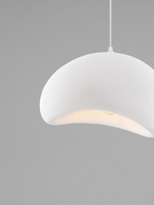 Lampa wisząca nowoczesna Luces Exclusivas PALINZA, biała, 1 × E27, szer. 40 cm – LE45317