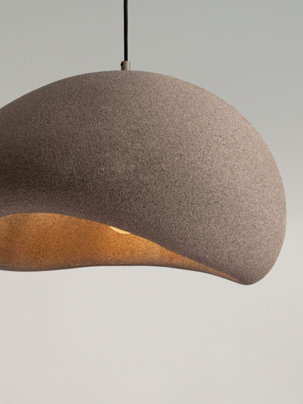 Lampa wisząca nowoczesna Luces Exclusivas PALINZA, brązowa, 1 × E27, szer. 40 cm – LE45323