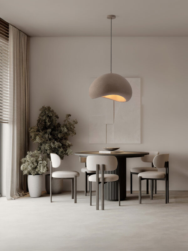 Lampa wisząca nowoczesna Luces Exclusivas PALINZA, brązowa, 1 × E27, szer. 48 cm – LE45324