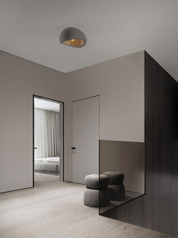 Plafon nowoczesny Luces Exclusivas PALINZA, szary, 1 × E27, Ø 40 cm – LE45328