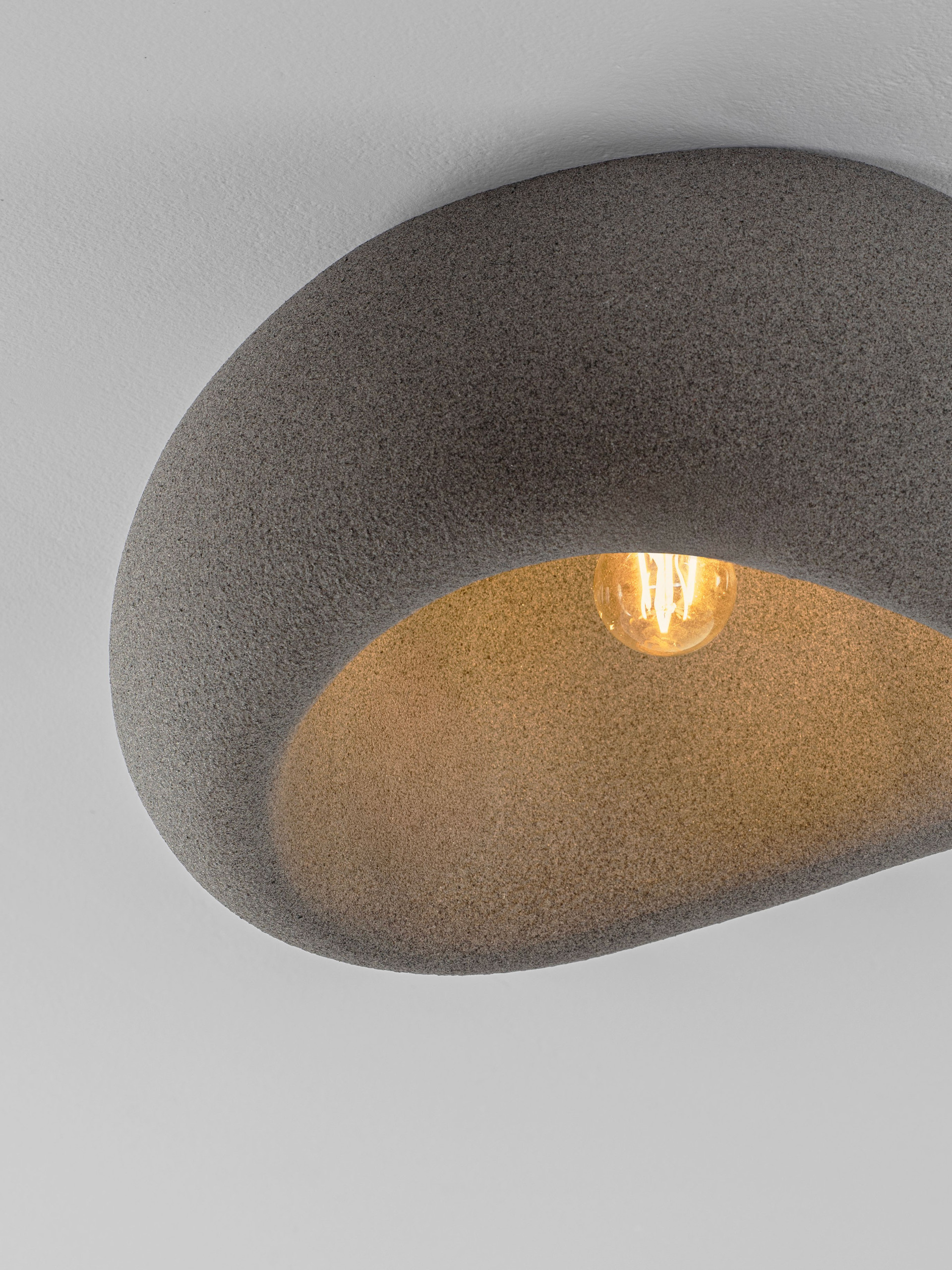 Plafon nowoczesny Luces Exclusivas PALINZA, szary, 1 × E27, szer. 40 cm – LE45330