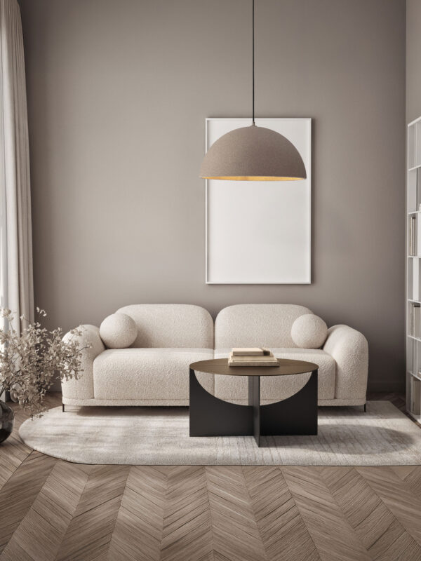 Lampa wisząca nowoczesna Luces Exclusivas NAVIRTA, brązowa, 1 × E27, Ø 50 cm – LE45342