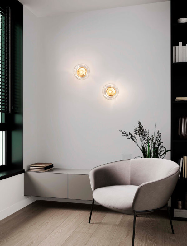 Kinkiet nowoczesny Luces Exclusivas NAYARIT, złoty, 1 × G9, Ø 17 cm – LE44931