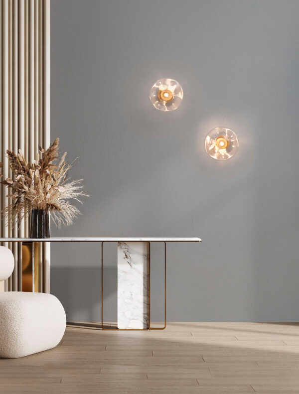 Kinkiet nowoczesny Luces Exclusivas NAYARIT, złoty, 1 × G9, Ø 22 cm – LE44932