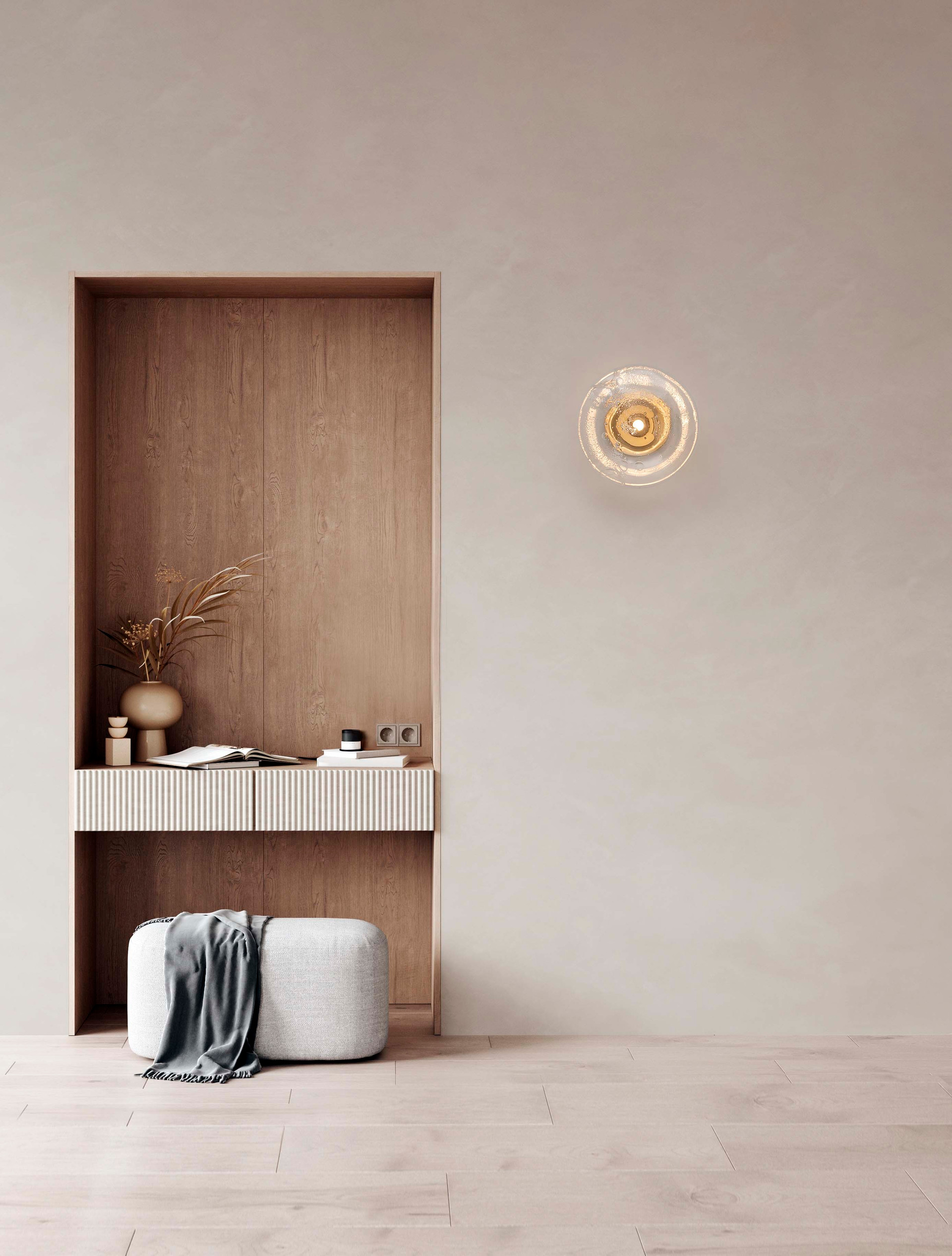 Kinkiet nowoczesny Luces Exclusivas NAYARIT, złoty, 1 × G9, Ø 26 cm – LE44933