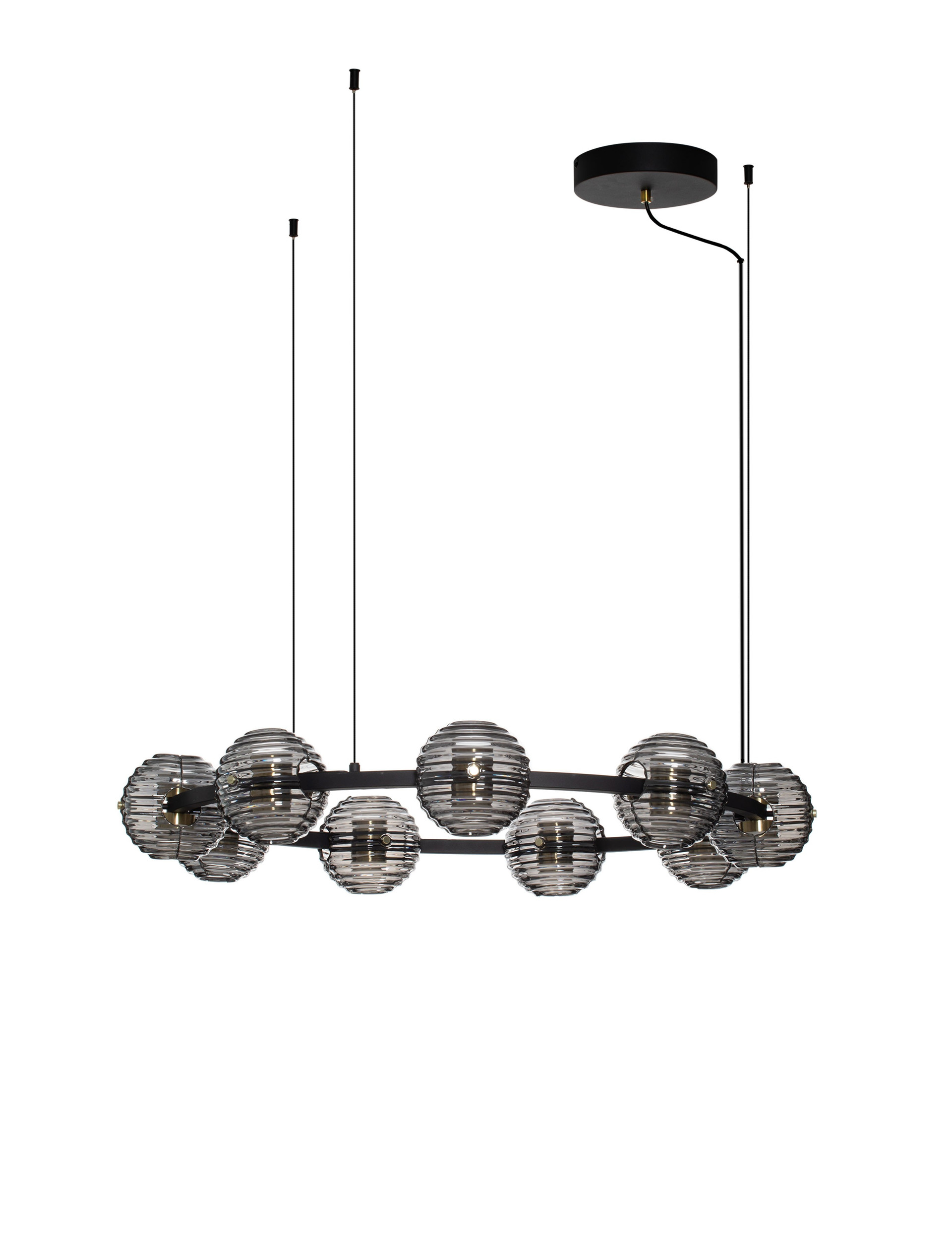 Lampa wisząca nowoczesna Luces Exclusivas SECO, szara, LED 91 W 3000 K, Ø 91 cm – LE44235 - obrazek 2