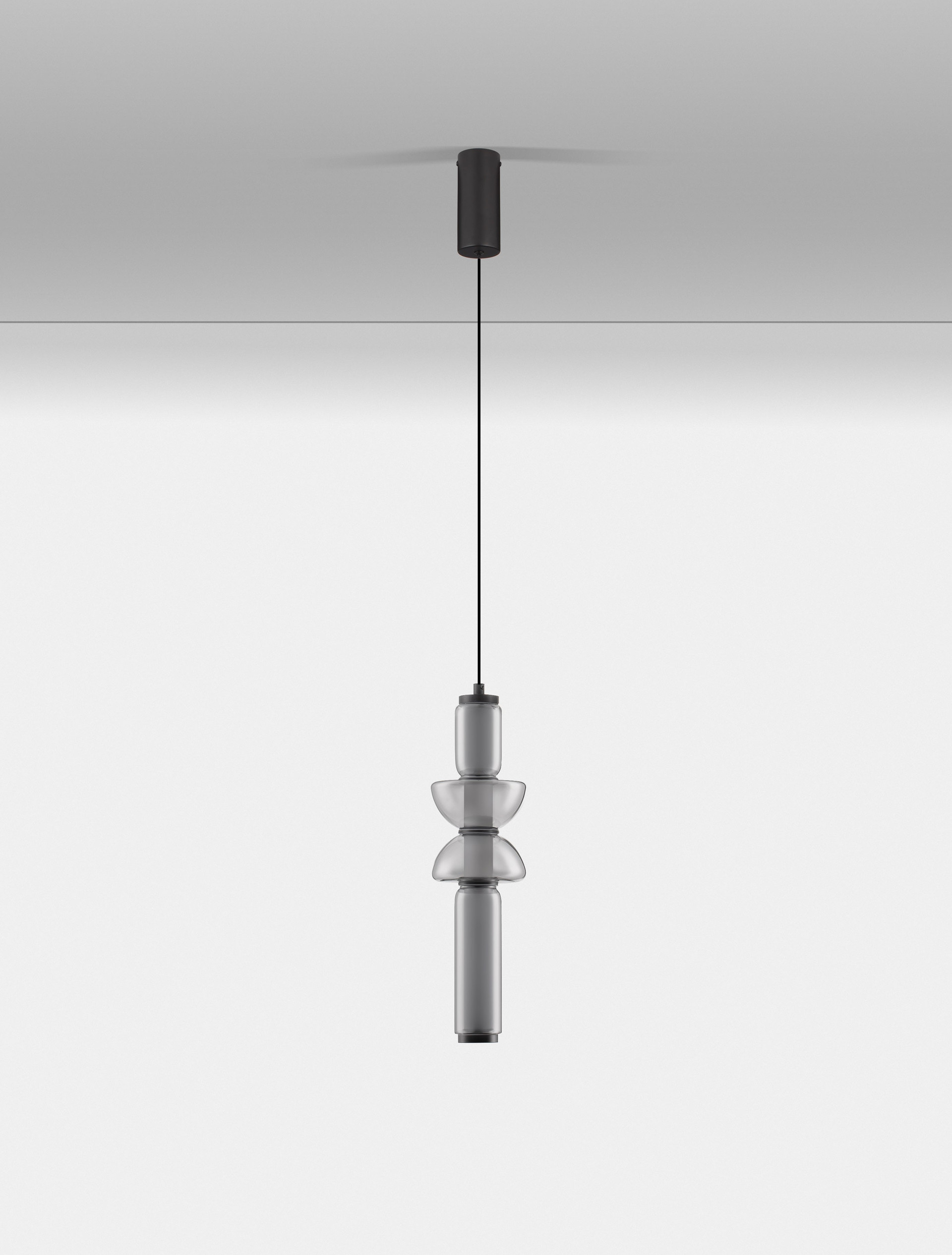 Lampa wisząca nowoczesna Luces Exclusivas GLORICA, szara, LED 15 W 3000 K, Ø 12 cm – LE45191 - obrazek 3