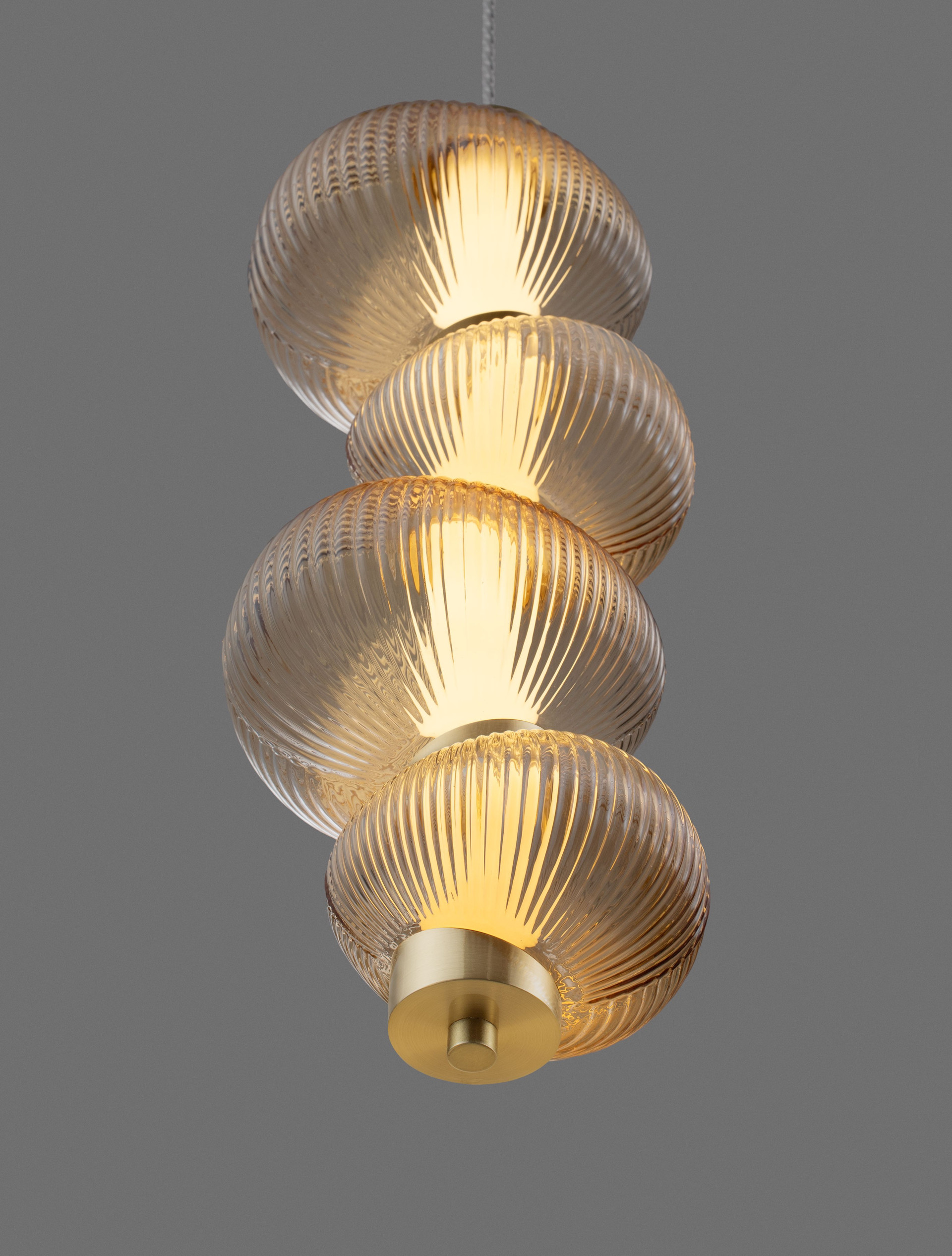 Lampa wisząca nowoczesna Luces Exclusivas TANVERA, złoto-bursztynowa, LED 15 W 3000 K, Ø 16 cm – LE45204 - obrazek 5
