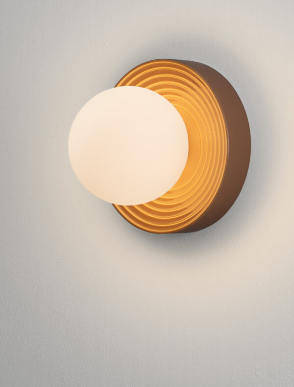 Kinkiet nowoczesny Luces Exclusivas MALVANO, biało-karmelowy, 1 × G9, Ø 22 cm – LE45268