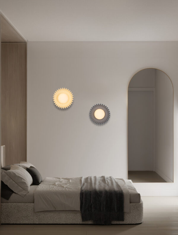 Kinkiet nowoczesny Luces Exclusivas ALMENDA, biało-beżowy, 1 × G9, Ø 23,5 cm – LE45270