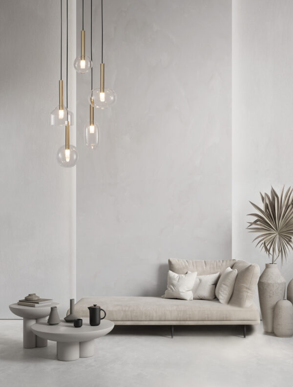 Lampa wisząca nowoczesna Luces Exclusivas BAJOS, złota, 5 × G9, Ø 60 cm – LE43395