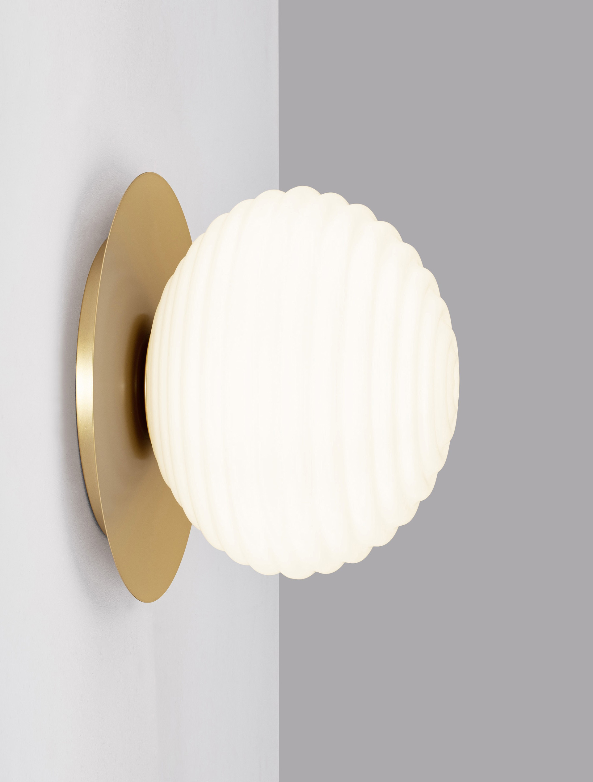 Kinkiet nowoczesny Luces Exclusivas BALAJU, biało-złoty, 1 × E27, Ø 35 cm – LE43685 - obrazek 4