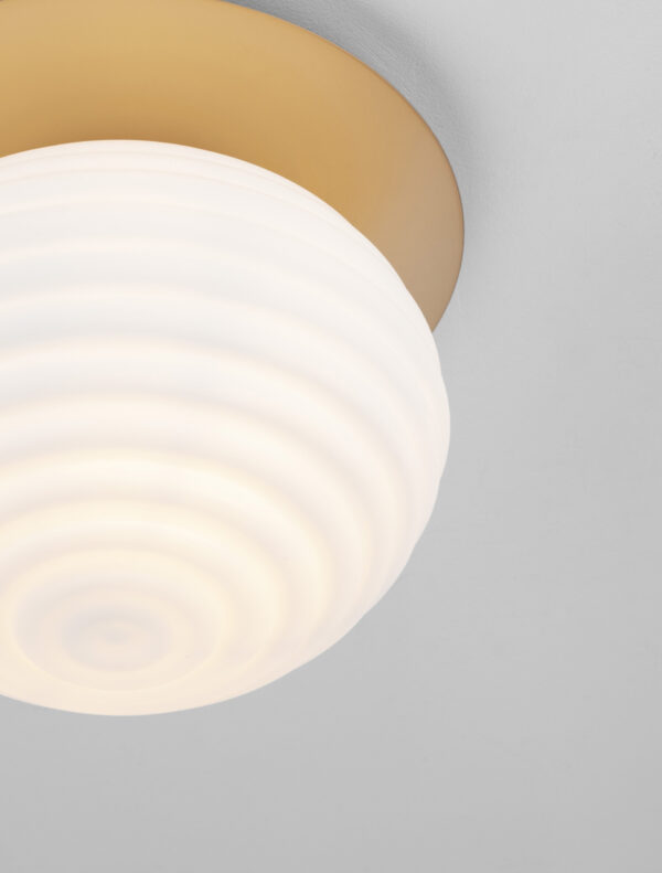 Plafon nowoczesny Luces Exclusivas BALAJU, biało-złoty, 1 × E27, Ø 26 cm – LE43684
