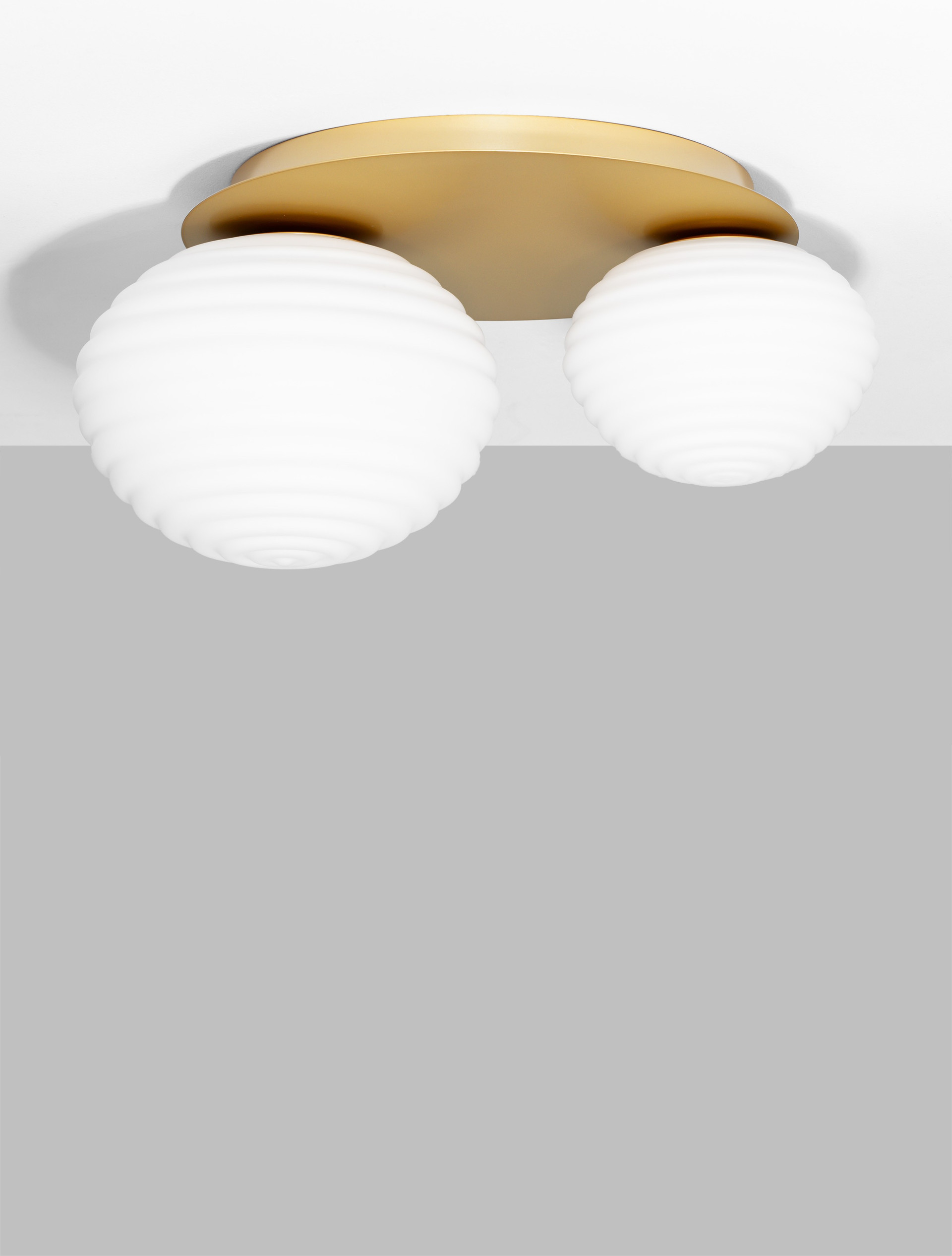 Plafon nowoczesny Luces Exclusivas BALAJU, biało-złoty, 1 × E27 / E14, szer. 35 cm – LE43682 - obrazek 3