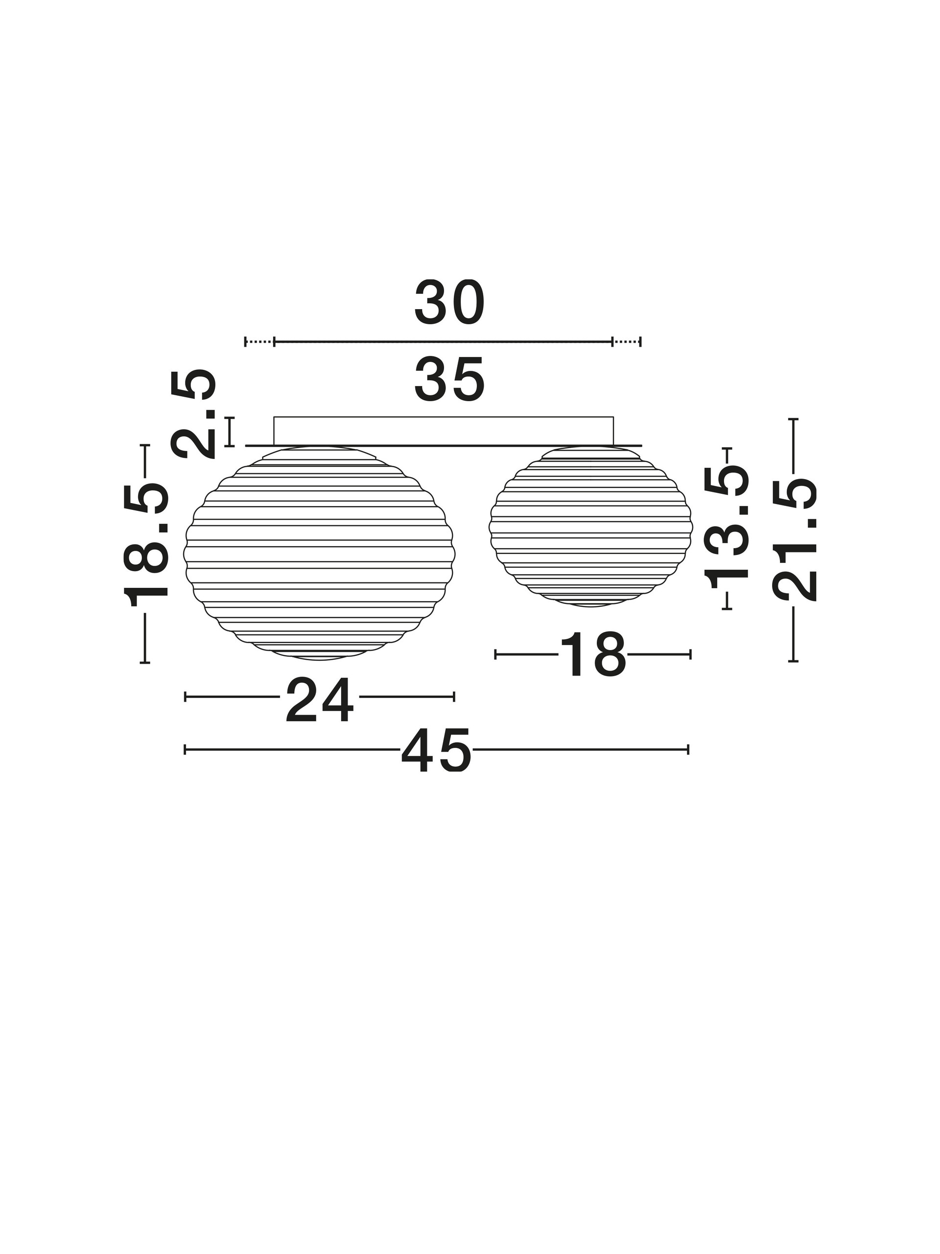 Plafon nowoczesny Luces Exclusivas BALAJU, biało-złoty, 1 × E27 / E14, szer. 35 cm – LE43682 - obrazek 8