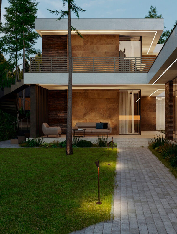 Słupek ogrodowy minimalistyczny Luces Exclusivas SALVIRA, corten, LED 7 W 3000 K, wys. 83,5 cm – LE75167