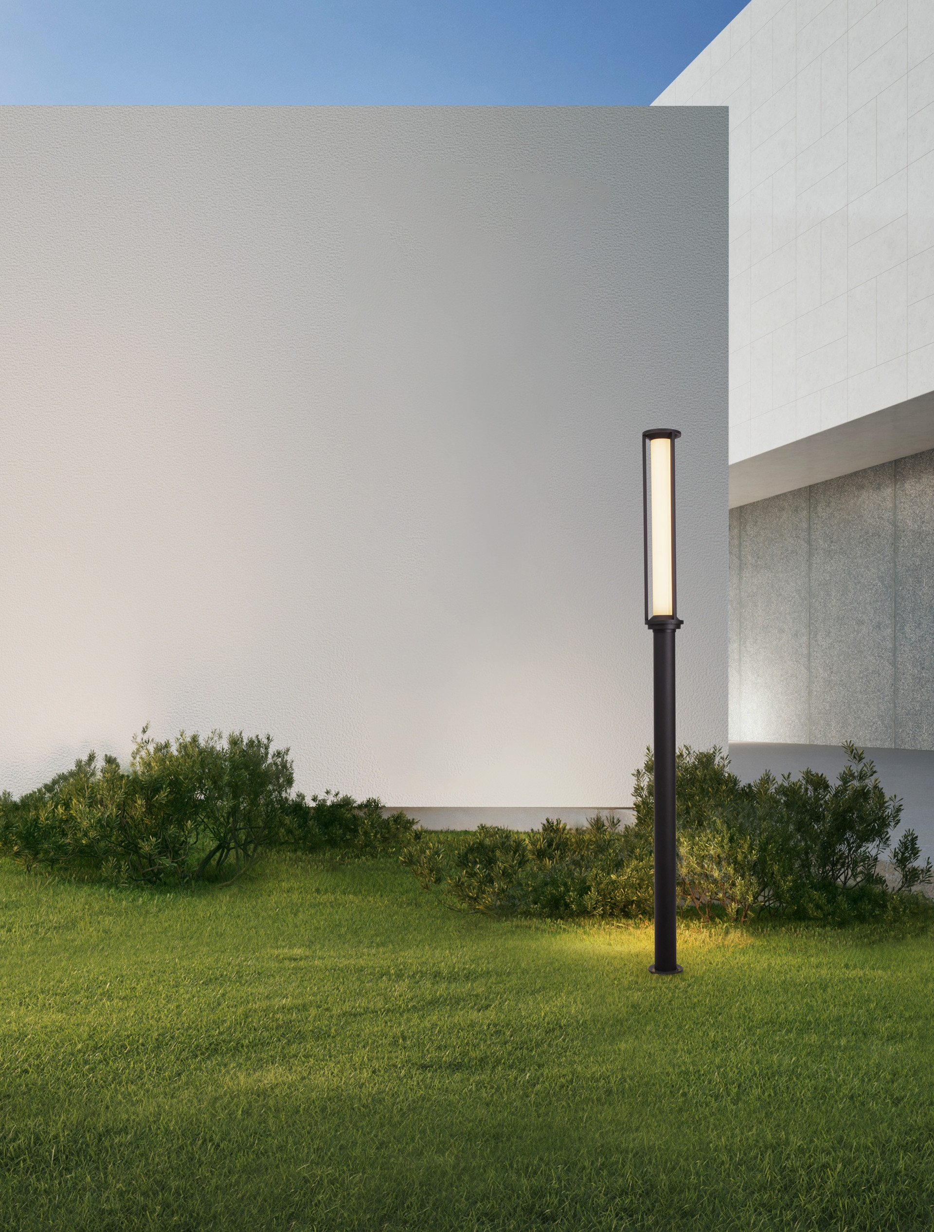 Słupek ogrodowy minimalistyczny Luces Exclusivas ONOFRE, czarny, LED 16 W 3000 K, wys. 222 cm – LE73687