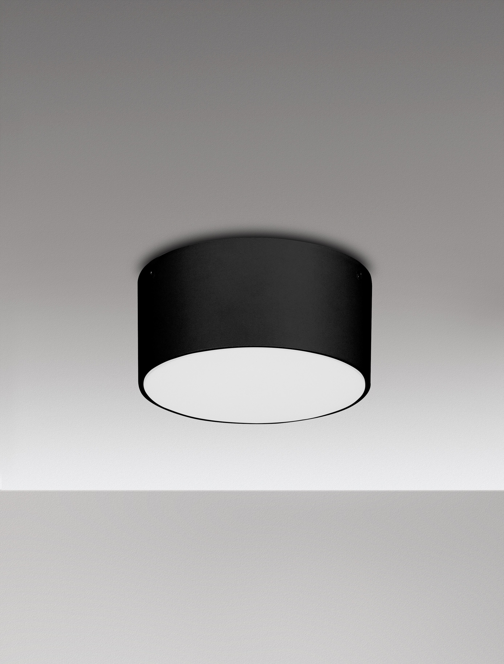 Plafon zewnętrzny minimalistyczny Luces Exclusivas BORJA, czarny, LED 10 W 3000 K, Ø 12 cm – LE73649 - obrazek 3
