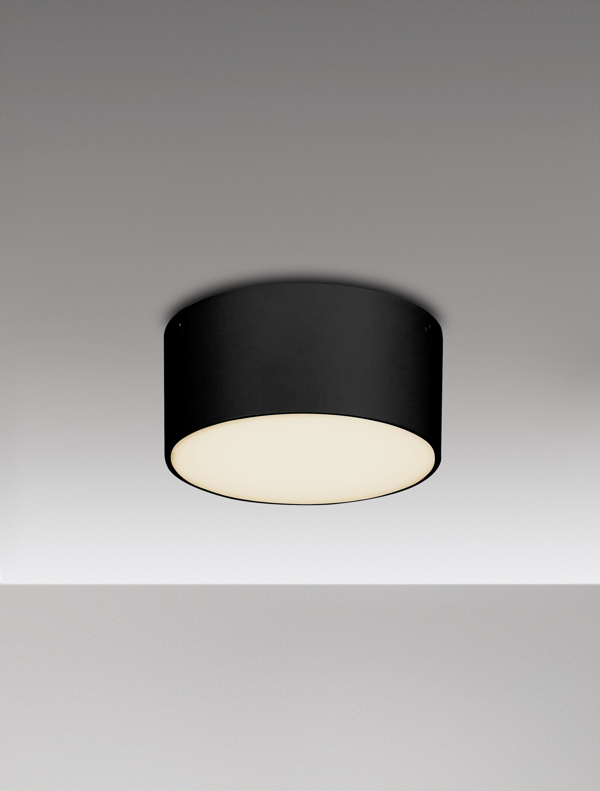 Plafon zewnętrzny minimalistyczny Luces Exclusivas BORJA, czarny, LED 10 W 3000 K, Ø 12 cm – LE73649 - obrazek 4