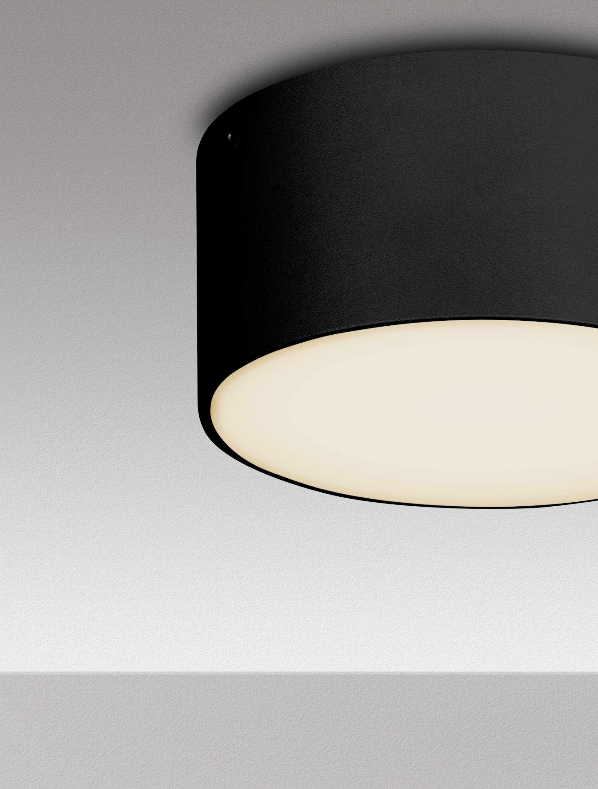 Plafon zewnętrzny minimalistyczny Luces Exclusivas BORJA, czarny, LED 10 W 3000 K, Ø 12 cm – LE73649 - obrazek 5