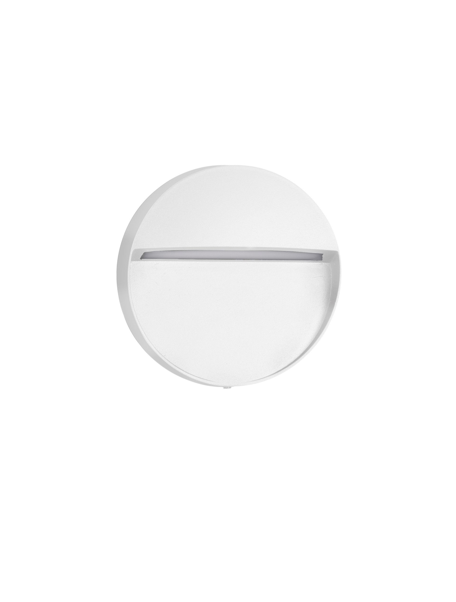 Oprawa schodowa zewnętrzna nowoczesna Luces Exclusivas BAGUA, biała, LED 3 W 3000 K, Ø 12 cm – LE73665