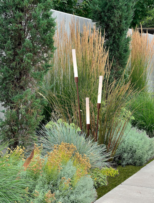 Słupek ogrodowy minimalistyczny Luces Exclusivas CABAL, corten, LED 4 W 3000 K, wys. 80 cm – LE73624