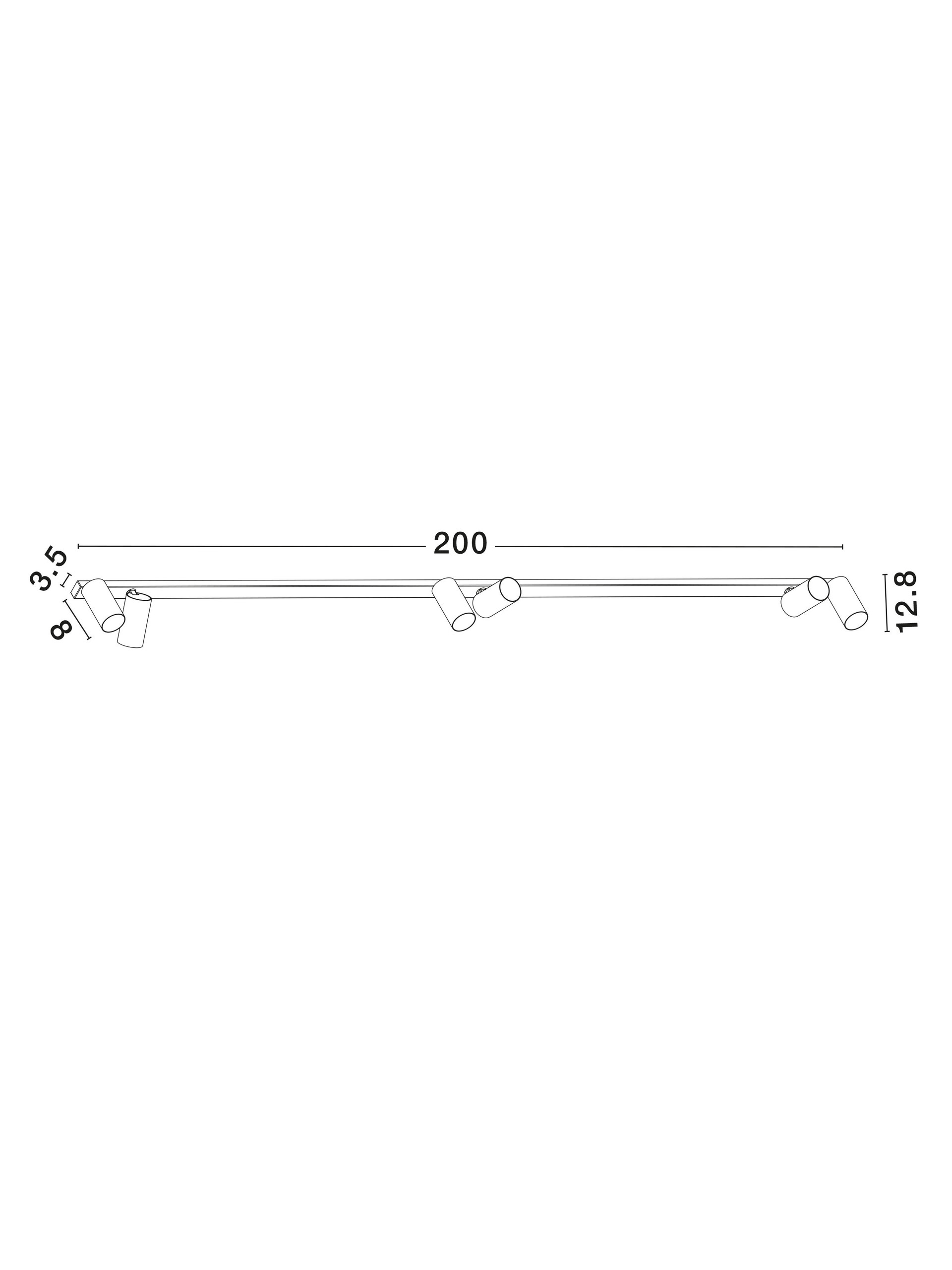 Reflektor sufitowy industrialny Luces Exclusivas FALORIA, czarny, 6 × GU10, szer. 3,5 cm – LE45653 - obrazek 6