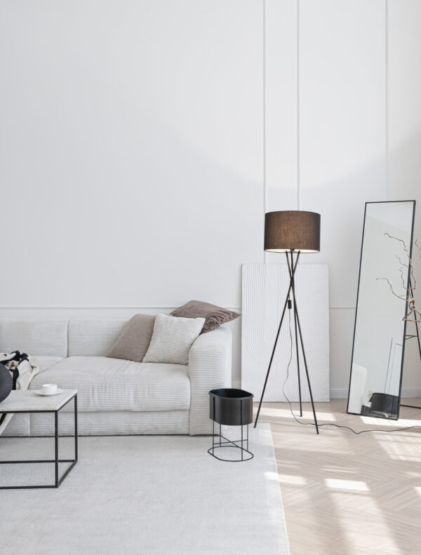 Lampa podłogowa nowoczesna Luces Exclusivas ACACIA, czarna, 1 × E27, wys. 145 cm – LE43446