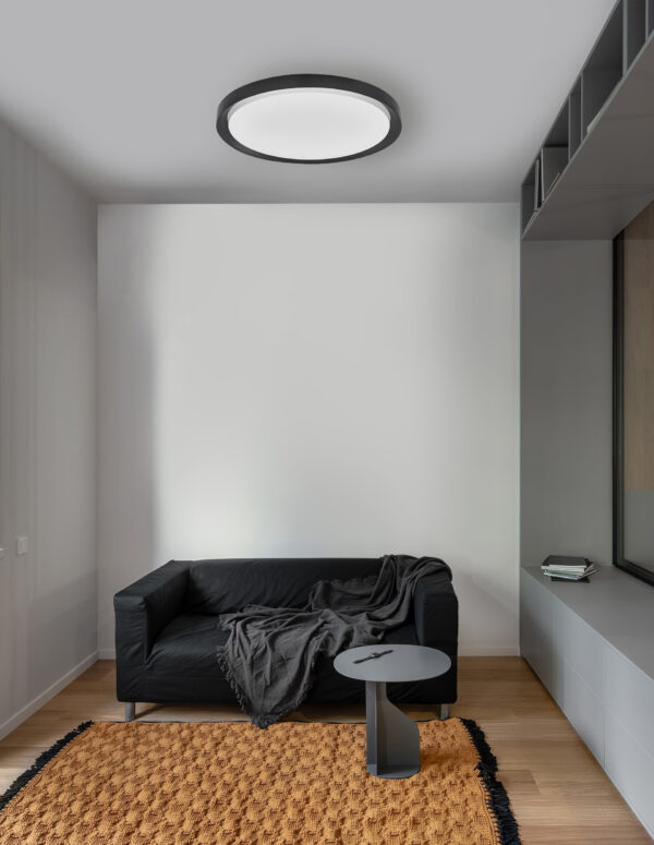 Plafon nowoczesny Luces Exclusivas ANCUD, czarny, LED 50 W 3000 K, Ø 56 cm – LE41572