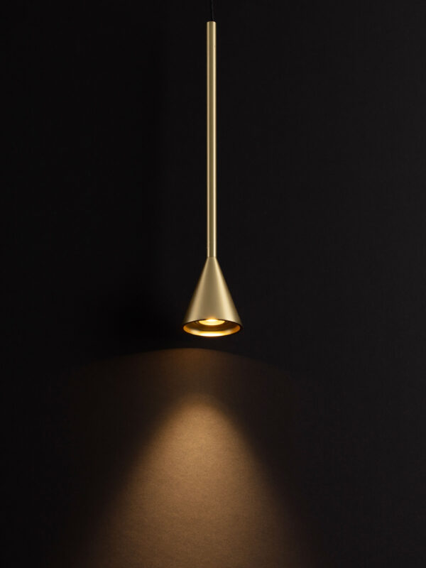 Lampa wisząca nowoczesna Luces Exclusivas SITGES, czarno-złota, LED 6 W 3000 K, Ø 6 cm – LE43496