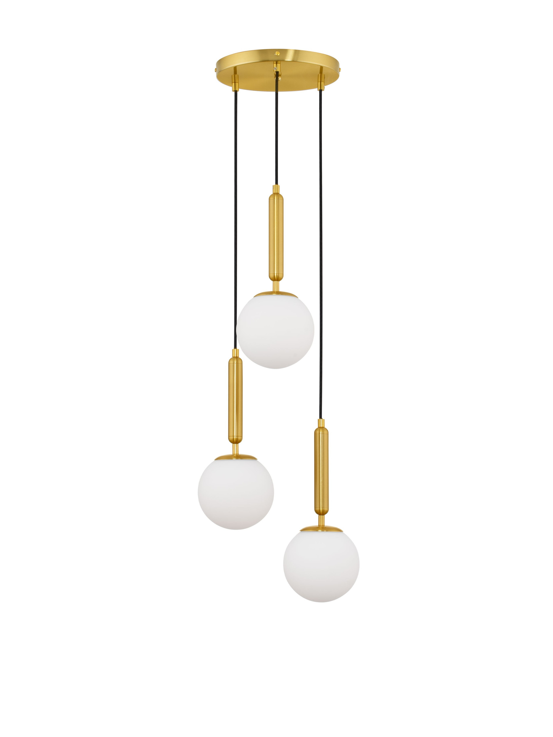 Lampa wisząca nowoczesna Luces Exclusivas AGRO, biało-złota, 3 × E27, Ø 35 cm – LE43223 - obrazek 2