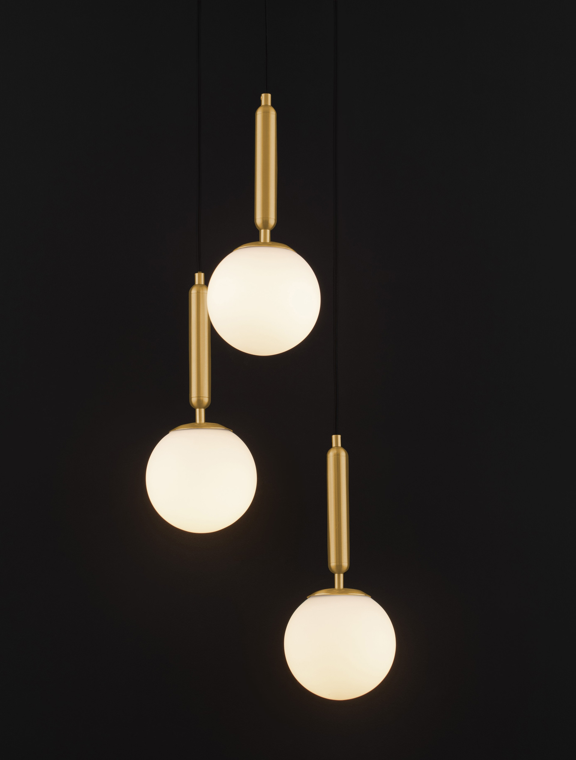 Lampa wisząca nowoczesna Luces Exclusivas AGRO, biało-złota, 3 × E27, Ø 35 cm – LE43223 - obrazek 5