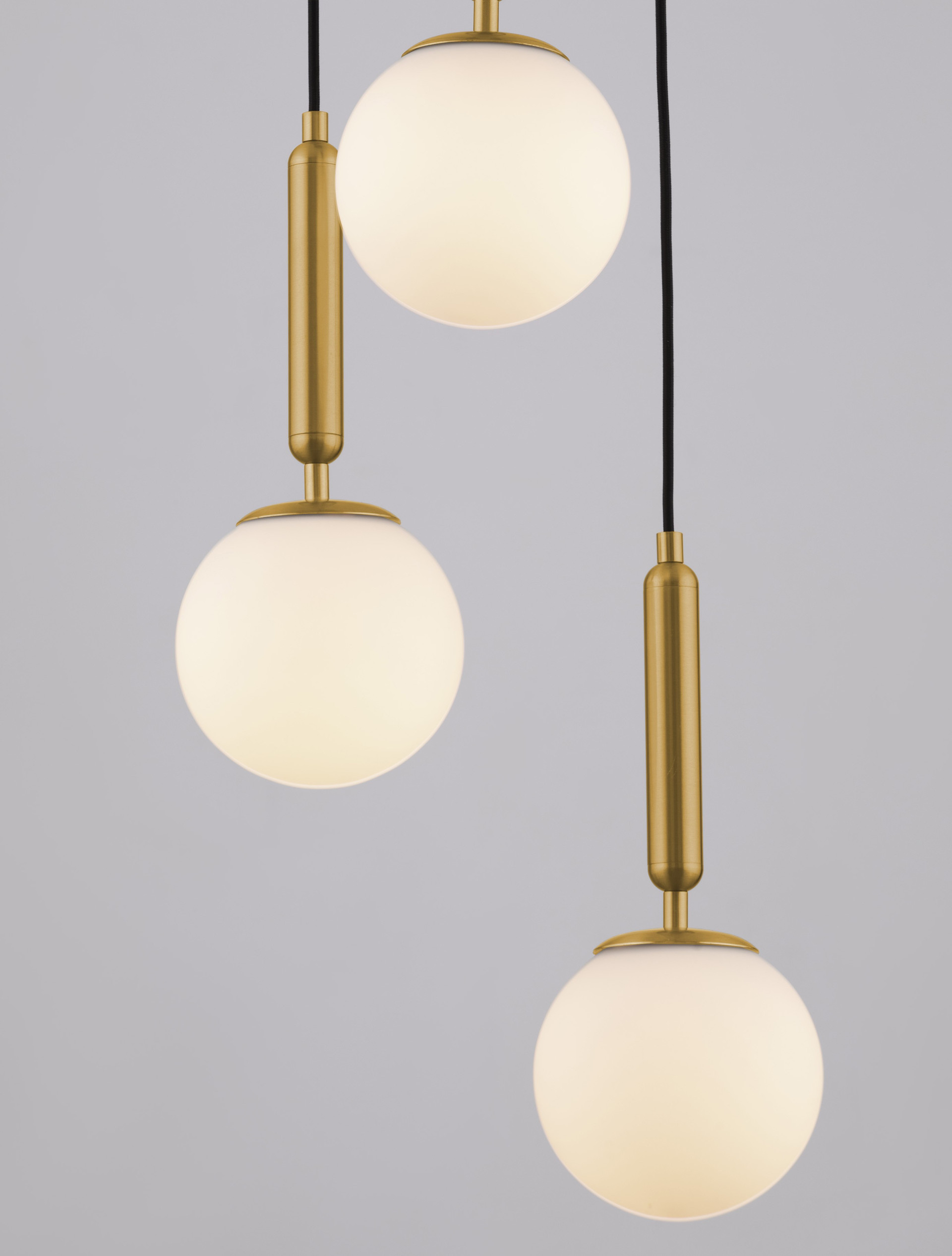 Lampa wisząca nowoczesna Luces Exclusivas AGRO, biało-złota, 3 × E27, Ø 35 cm – LE43223 - obrazek 6