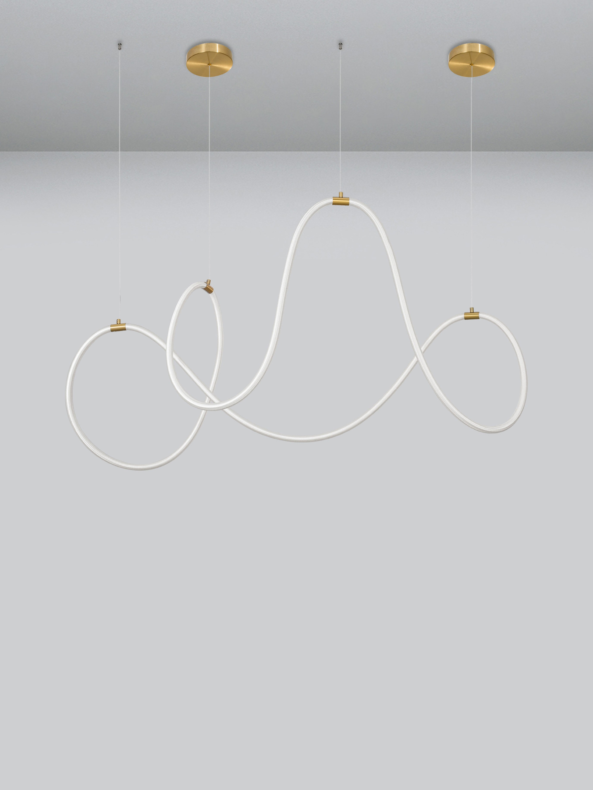 Lampa wisząca nowoczesna Luces Exclusivas DEAN, złota, LED 71 W 3000 K, szer. 60 cm – LE41385 - obrazek 3